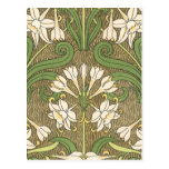 Deco blommigtvit vykort