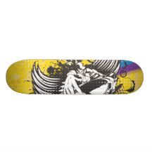 deejay för regnbåge grunge påskyndad design skate deck