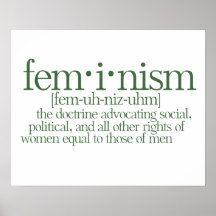 Definierad feminism affisch