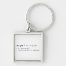 Definition av singeln nyckel ringar