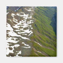 Deglaciated berg - antennen beskådar kylskåpmagneter