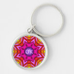 Dekorativ anpassadekeychain med monogramen nyckelringar
