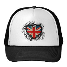Dekorativ brittisk hjärta mesh kepsar