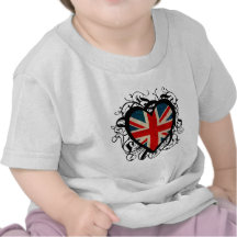 Dekorativ brittisk hjärta t shirts