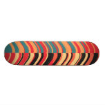 Dekorativ konst för Retro färgrika randar Skate Board Deck