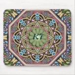 Dekorativ mousepad med den fantasiblommor & monogr mus matta