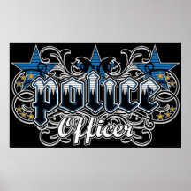 Dekorativ polis affisch