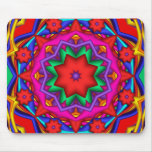 Dekorativa färgglada Mousepad med fantasiblommor Mus Mattor