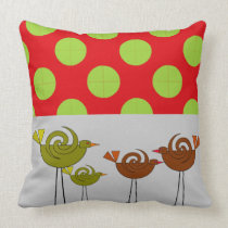 Dekorativa Retro fåglar kudder polka dots kuddar