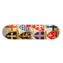 Dekorativt heraldikmönster skate decks
