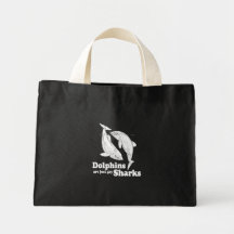 Delfiner är precis glada hajar tote bag