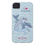 DelfinfamiljFodral-Kompis Case-Mate iPhone 4 Fodraler