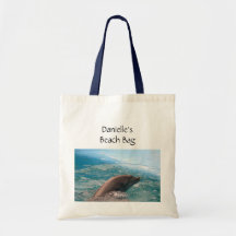 Delfinsimning i namn för anpassningsbar för blåtth tote bags