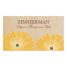 Delikat daisy visitkort, gula blommor