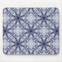 Delikat elegansblått- och vitmousepad musmatta