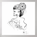 Delikat - färgpulver danar illustrationen print