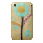 Delikat vallmo för blått iPhone 3 case