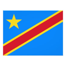 Democratic Republic of the Congo flagga Fotografiskt Tryck