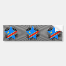 Demokratisk Republic of the Congo stjärna Bildekal