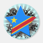 Demokratisk Republic of the Congo stjärna Magnet För Kylskåp