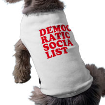 Demokratisk socialist hund t-shirts