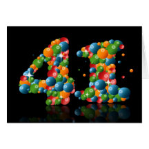 den 41st födelsedagen med numrerar bildat från bol kort