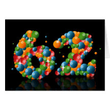 den 62nd födelsedagen med numrerar bildat från bol hälsnings kort