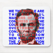 Den Abraham Lincoln citationsteckenmusen vadderar Musmatta