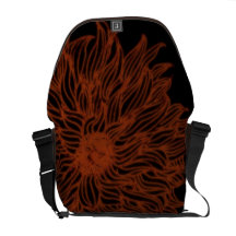 Den abstrakt jätten rostar blomman messenger bag