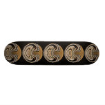 Den abstrakt träbruntet virvlar runt skate board decks