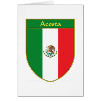 Den Acosta Mexico flagga skyddar kort