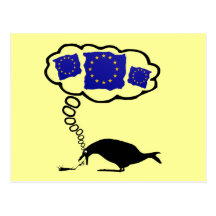 Den Anti EUROEN, den anti europén puke design Vykort