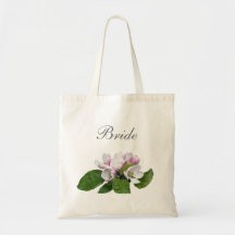 Den Apple blommarbruden/brudgummen hänger lös Tote Bags