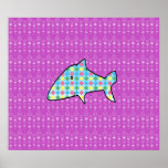 Den Argyle hajen på lilor bubblar affischen