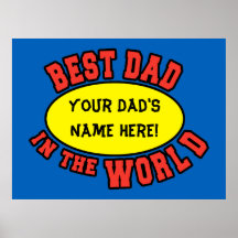 Den bäst pappan i världen skräddarsy fars dag print