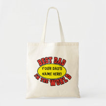 Den bäst pappan i världen skräddarsy fars dag tote bag
