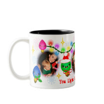 Den beställnings- fotoKawaii julen tänder kaffe rå Muggar