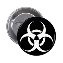Den Bio faran eller biohazarden undertecknar symbo Pins