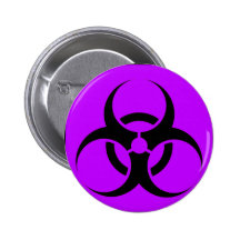 Den Bio faran eller biohazarden undertecknar symbo Pins
