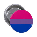 Den bisexuella prideflagga knäppas knappar med nål