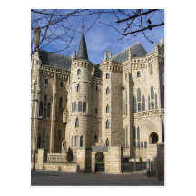 Den biskops- slotten av Astorga Vykort