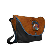Den Boston Terriervovven hänger lös Messenger Bag