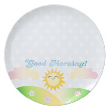 Den bra morgonsolskenfrukosten pläterar tallrikar