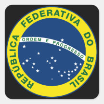 den brazil medborgare förseglar fyrkantigt klistermärke