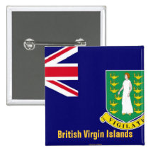 Den British Virgin Islands flagga knäppas Knappar