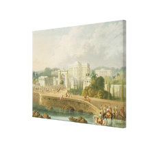 Den brittiska uppehållet på Hyderabad i 1813, från Canvasdukar Med Gallerikvalitet