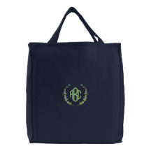 Den broderade blom- monogramen hänger lös broderad kasse