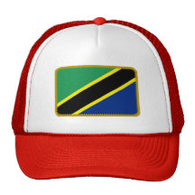 Den broderade Tanzania flagga verkställer hatten Trucker Keps