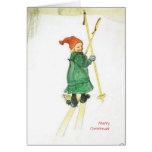 Den Carl Larsson julen Esbjorn skidar på Hälsnings Kort
