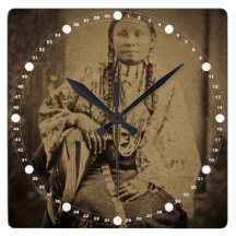Den Cheyenne indier spanar den Nettie björnen Vägg Klockor